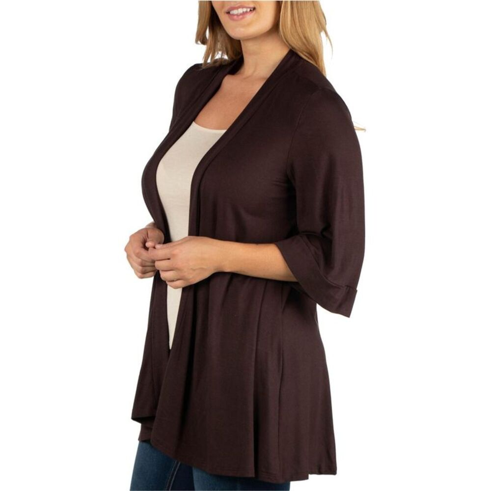 24seven Womens Plus Size Simple Cardigan Sweater, NWT